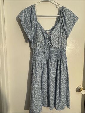 No Boundaries Light Blue Floral dress